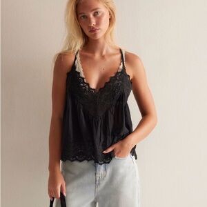 Free People Black Fiona Cami